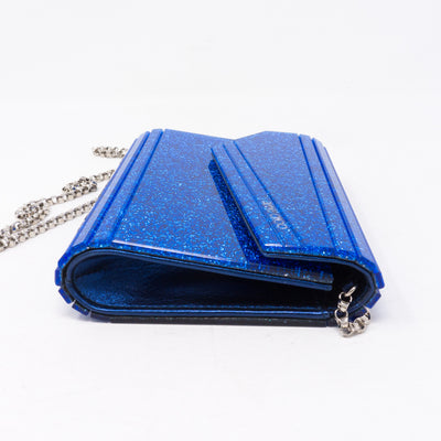 Candy Blue Glitter Acrylic Clutch Bag
