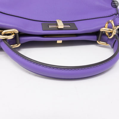 Peekaboo Medium Purple Leather