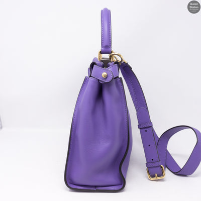 Peekaboo Medium Purple Leather