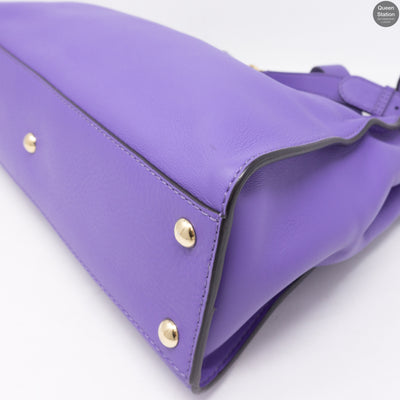 Peekaboo Medium Purple Leather