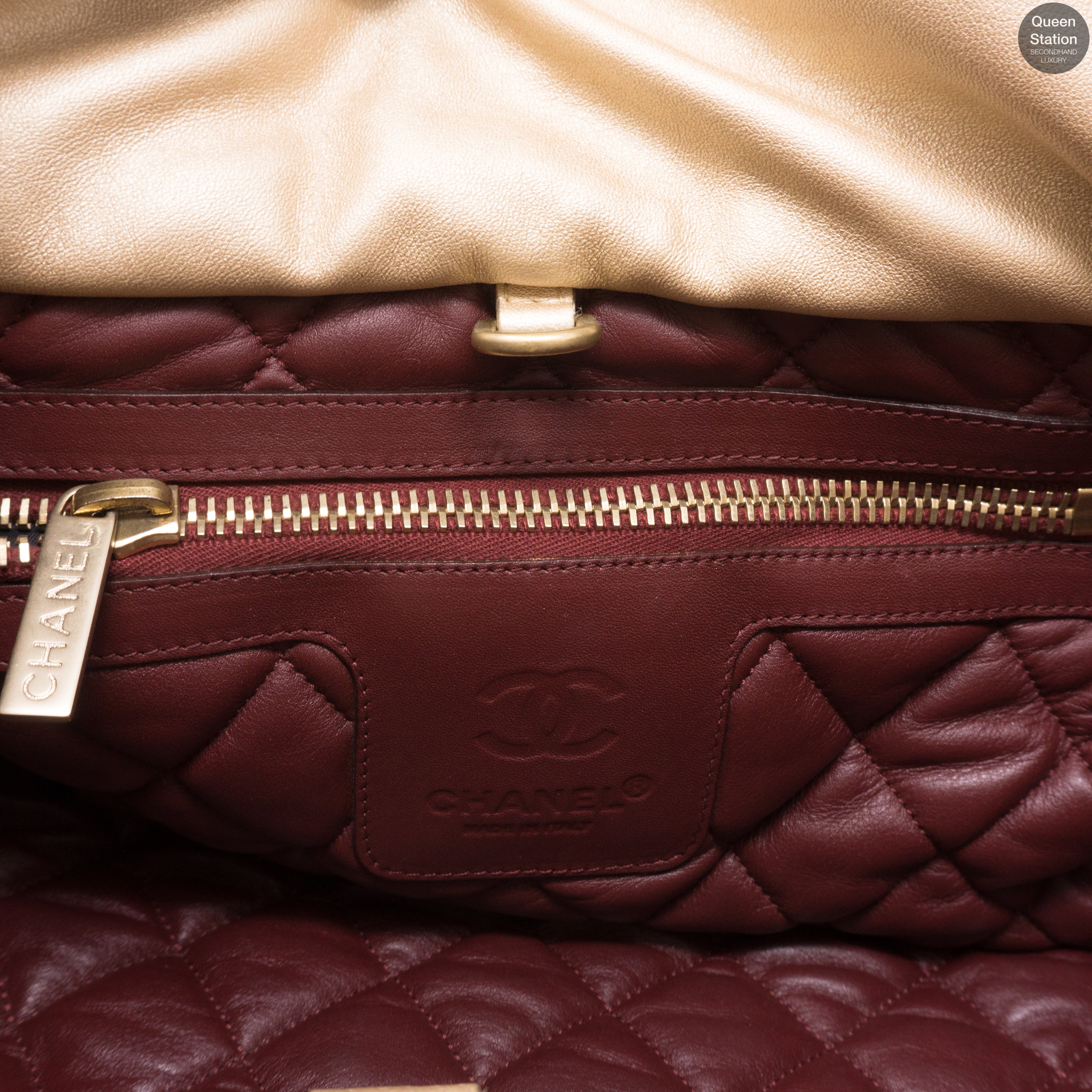 Coco Cocoon Light Gold Leather Tote
