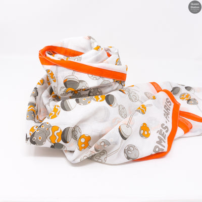 White Orange Cotton Beach Pareo