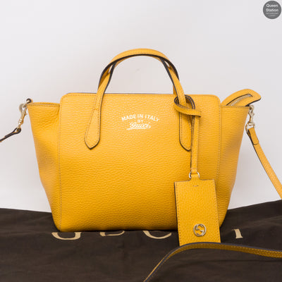 Swing Mini Yellow Leather Bag