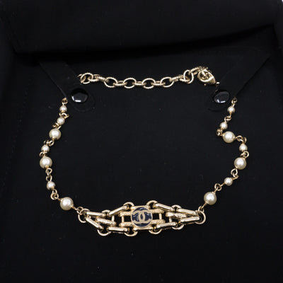 Pearl Chain Choker Necklace