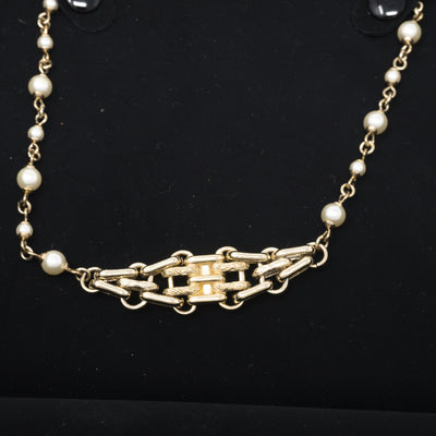 Pearl Chain Choker Necklace