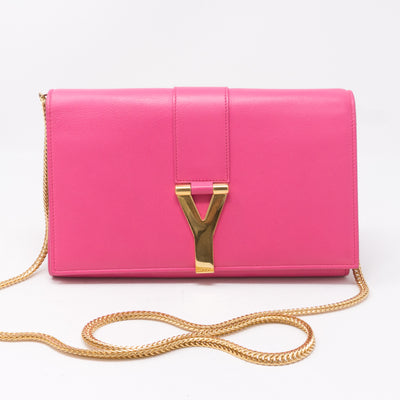 Classic Y Ligne Wallet on Chain Pink
