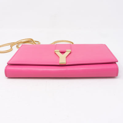 Classic Y Ligne Wallet on Chain Pink
