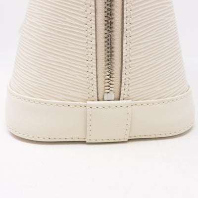 Alma PM White Epi Leather