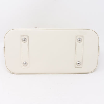 Alma PM White Epi Leather