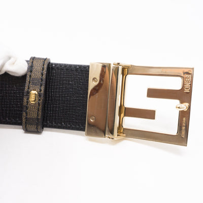 Zucca Canvas and Leather Reversible Belt