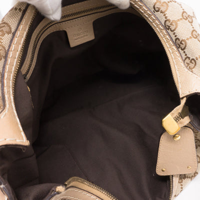 Beige Medium Jockey Hobo