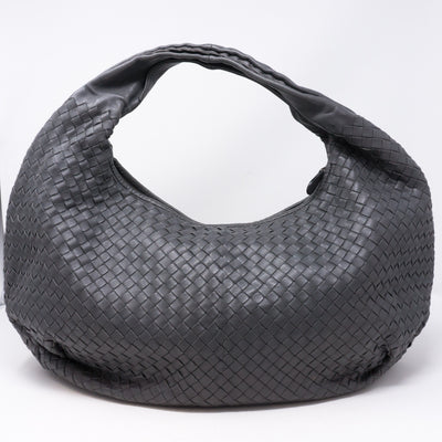Intrecciato Veneta Gray Hobo Bag