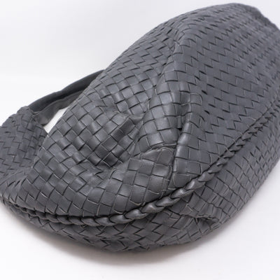 Intrecciato Veneta Gray Hobo Bag