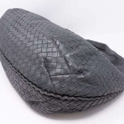 Intrecciato Veneta Gray Hobo Bag