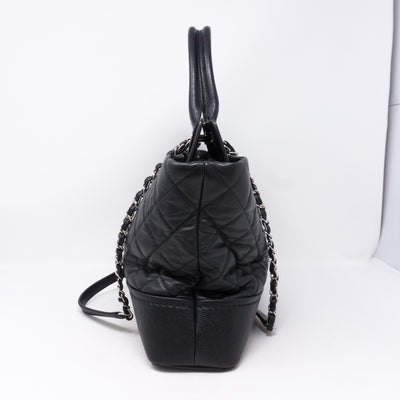 Bi-Coco Shopper Tote Black Quilted Leather