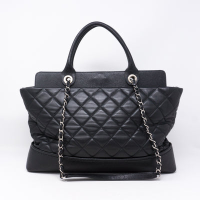 Bi-Coco Shopper Tote Black Quilted Leather