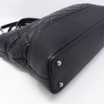 Bi-Coco Shopper Tote Black Quilted Leather