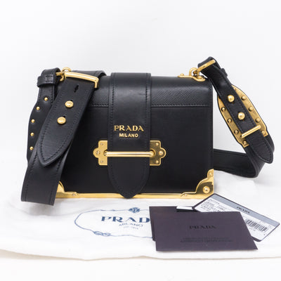 Cahier Black Leather Bag
