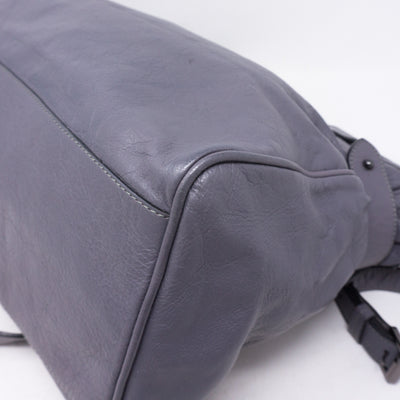 Alexa Oversized Slate Gray Leather