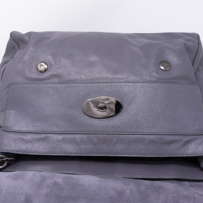 Alexa Oversized Slate Gray Leather
