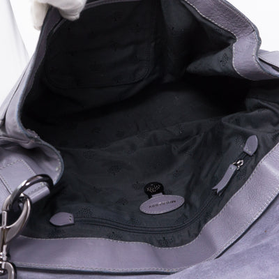 Alexa Oversized Slate Gray Leather