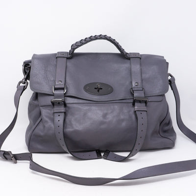 Alexa Oversized Slate Gray Leather
