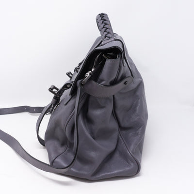 Alexa Oversized Slate Gray Leather