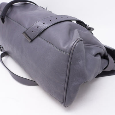 Alexa Oversized Slate Gray Leather