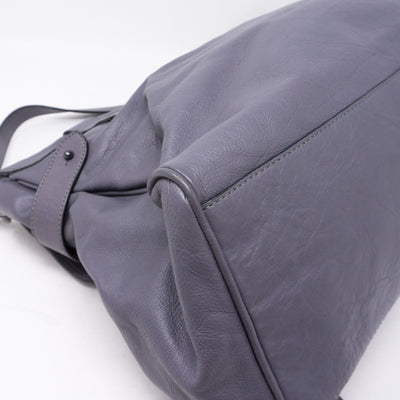Alexa Oversized Slate Gray Leather
