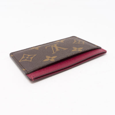 Card Holder Monogram Fuchsia