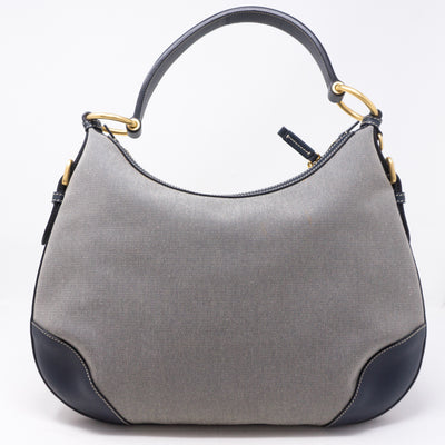 Blue Jacquard Hobo Bag