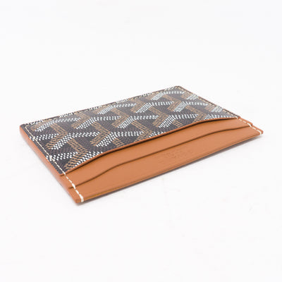 Saint Sulpice Card Holder Goyardine Black Tan