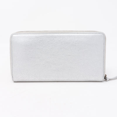 Classic Continental Zip Around Wallet Aluminum