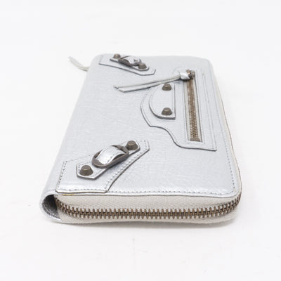 Classic Continental Zip Around Wallet Aluminum