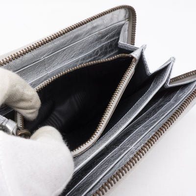 Classic Continental Zip Around Wallet Aluminum