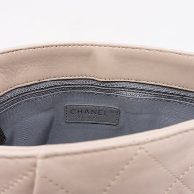 Coco Pleats Small Beige Crossbody Bag