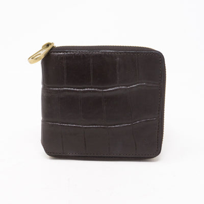 Medium Zip Around Wallet Croc Embossed Leather