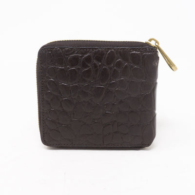 Medium Zip Around Wallet Croc Embossed Leather