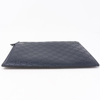 Portfolio Pouch Navy Blue Leather