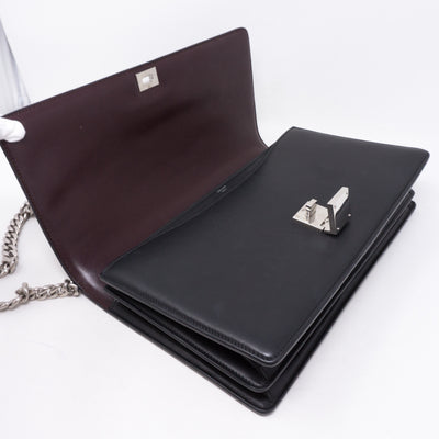 Medium Case Shoulder Bag Black Leather