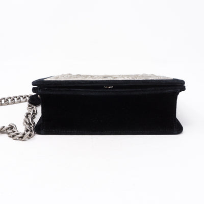 Cahier Small Lock Trunk Black Velvet