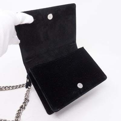 Cahier Small Lock Trunk Black Velvet