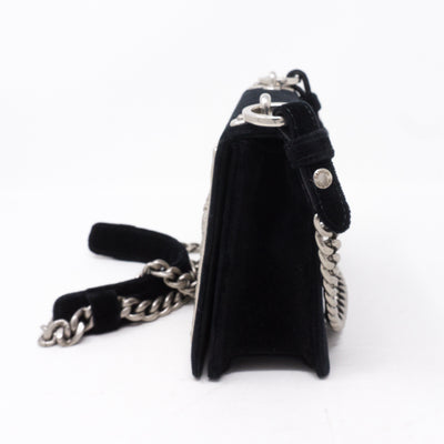 Cahier Small Lock Trunk Black Velvet