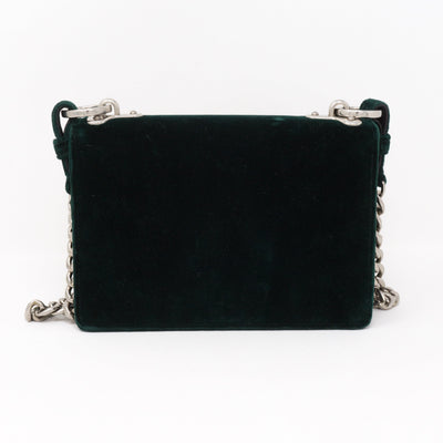 Cahier Small Lock Trunk Green Velvet