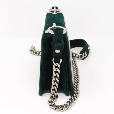 Cahier Small Lock Trunk Green Velvet