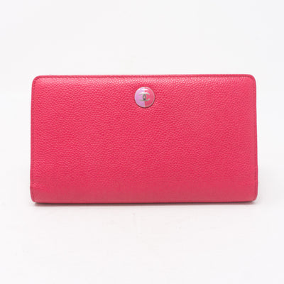 Classic Long Flap Wallet Fuchsia Pink
