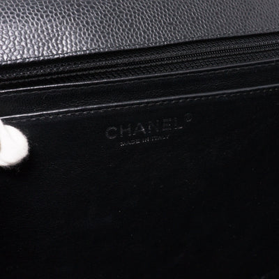 Classic Single Flap Maxi Black Caviar Leather