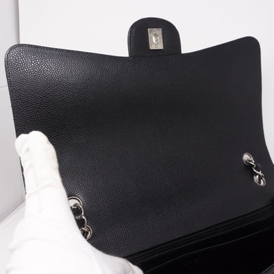 Classic Single Flap Maxi Black Caviar Leather