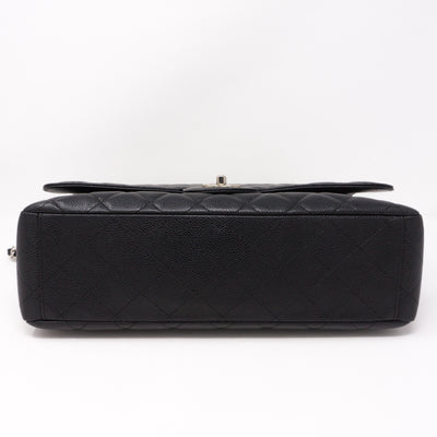 Classic Single Flap Maxi Black Caviar Leather