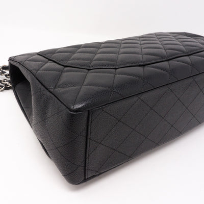 Classic Single Flap Maxi Black Caviar Leather